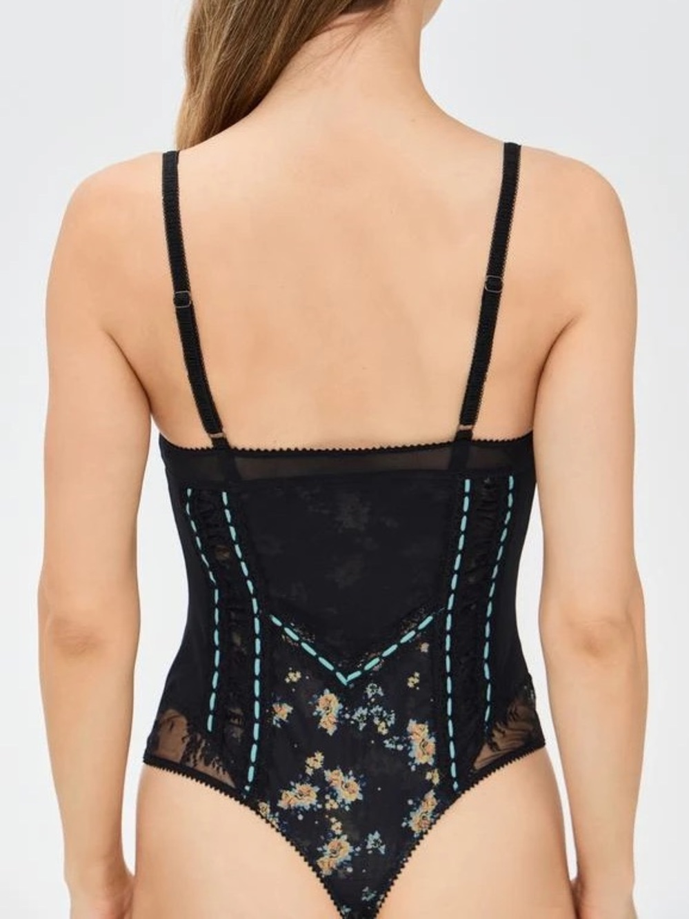Free People Inimately Sara Corset Thong Bodysuit Large - Picture 3 of 7